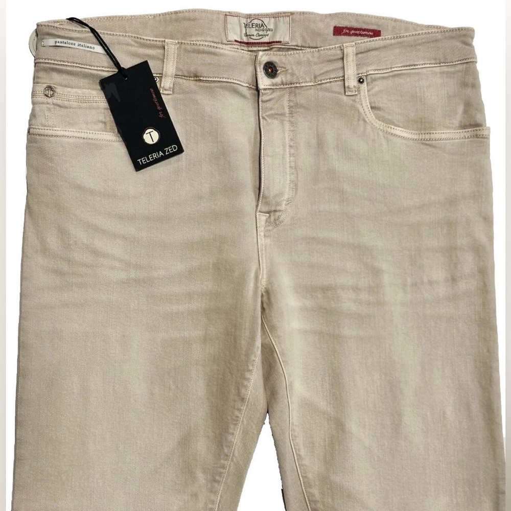 $450 NEW TELERIA ZED ITALIAN SELVEDGE JEANS 38 INDIGOZED 5 POCKET PANTS